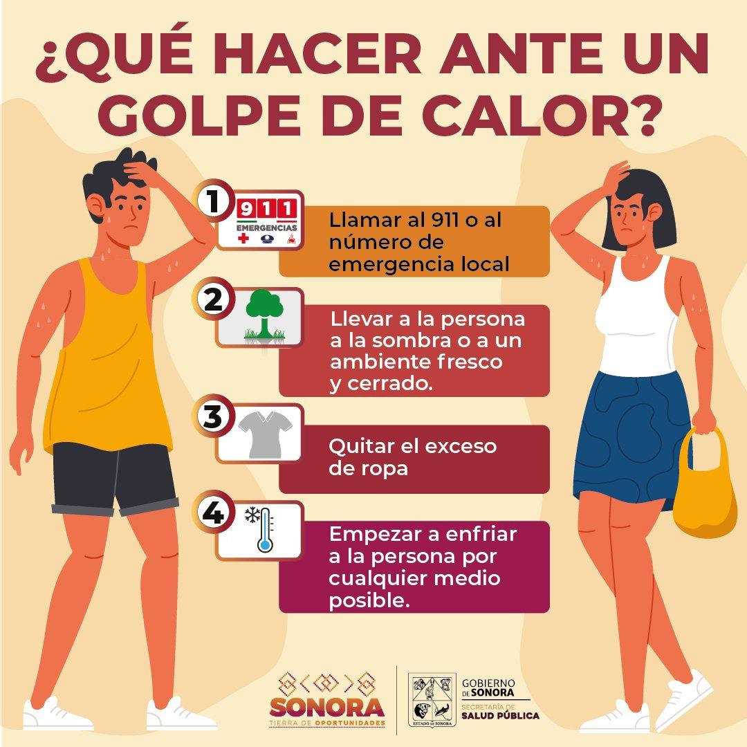 Gobierno de Sonora refuerza llamado a prevenir el golpe de calor y actuar con rapidez ante una emergencia