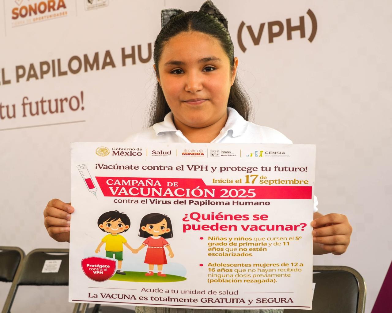 Invita Gobierno de Sonora a evitar mitos y rumores sobre vacuna contra Virus del Papiloma Humano